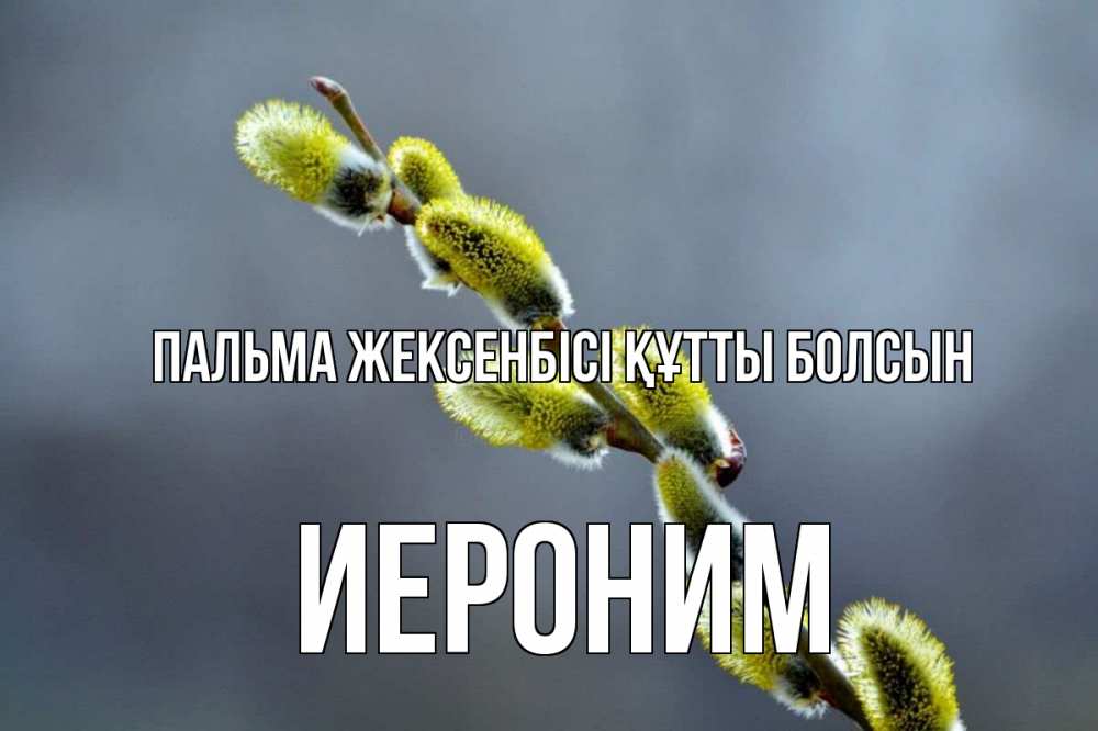 Күн сайын ашық хат с именем, Иероним Пальма жексенбісі құтты болсын верба Онлайн тегін жүктеп алу тілектері бар керемет карта 