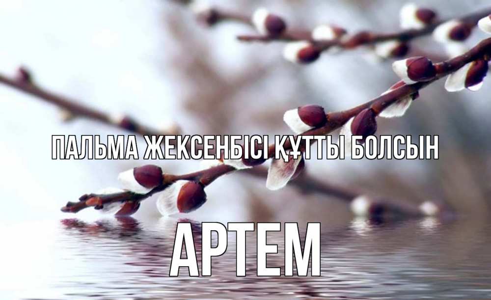 Күн сайын ашық хат с именем, Артем Пальма жексенбісі құтты болсын верба, ручей Онлайн тегін жүктеп алу тілектері бар керемет карта 