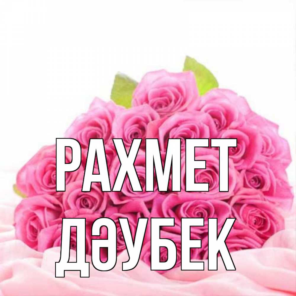 Күн сайын ашық хат с именем, Дәубек рахмет розовые розы с подписью Онлайн тегін жүктеп алу тілектері бар керемет карта 