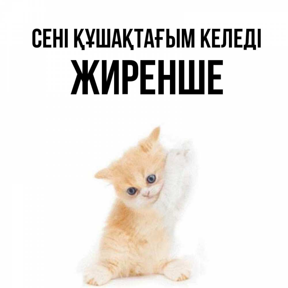 Күн сайын ашық хат с именем, Жиренше сені құшақтағым келеді я хочу очень скорее обнимаешек Онлайн тегін жүктеп алу тілектері бар керемет карта 