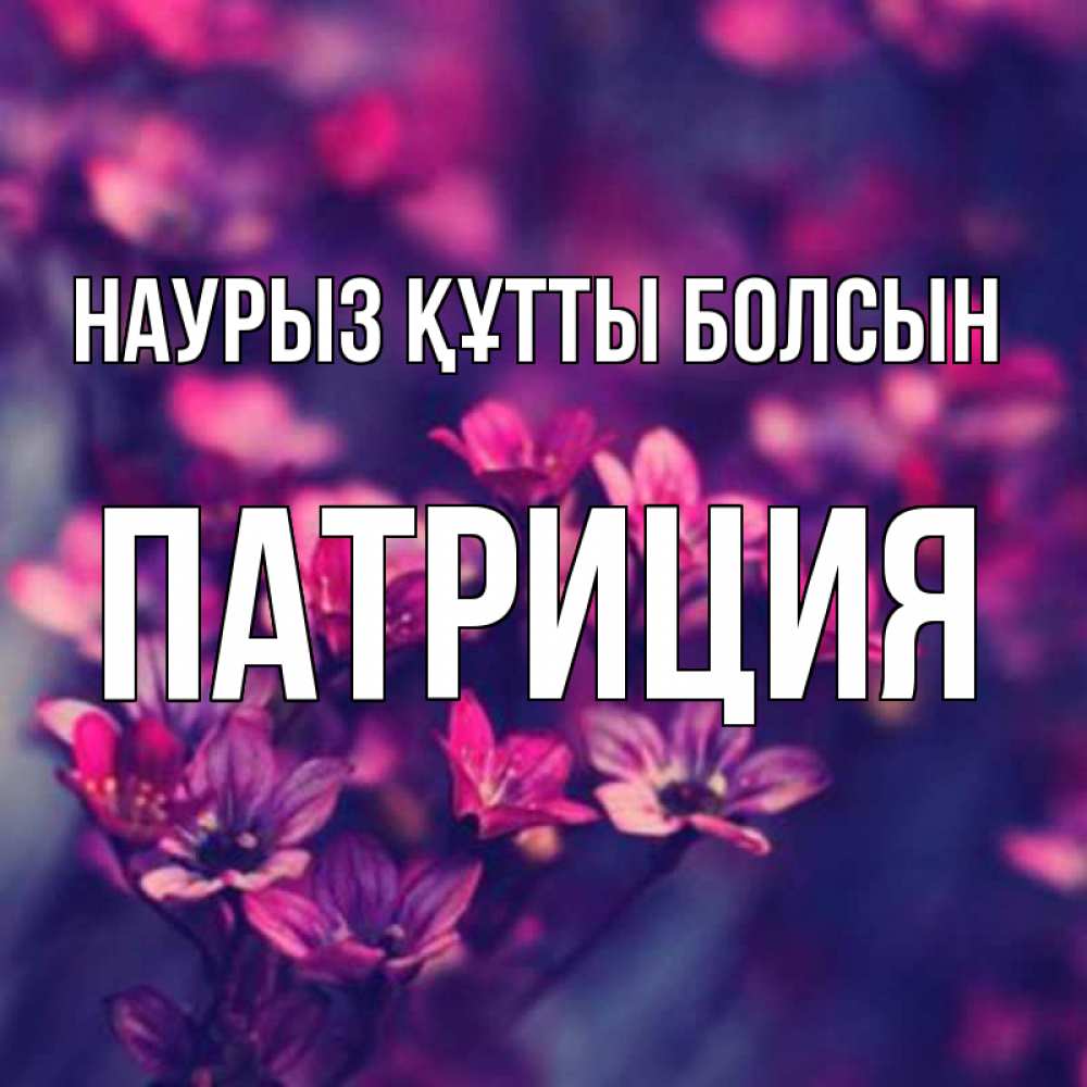 Күн сайын ашық хат с именем, Патриция Наурыз құтты болсын небольшие цветы 1 Онлайн тегін жүктеп алу тілектері бар керемет карта 