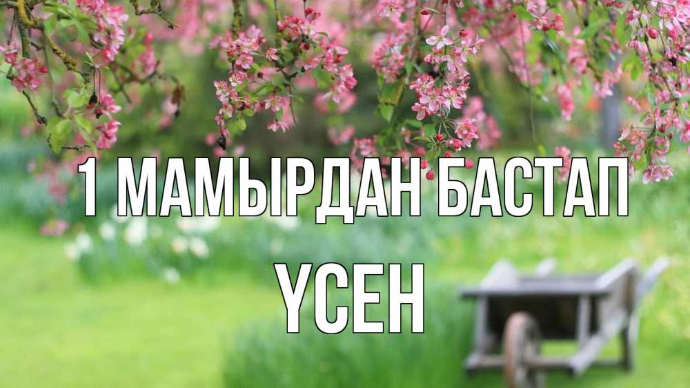 Күн сайын ашық хат с именем, ҮСЕН 1 мамырдан бастап С 1 мая Онлайн тегін жүктеп алу тілектері бар керемет карта 