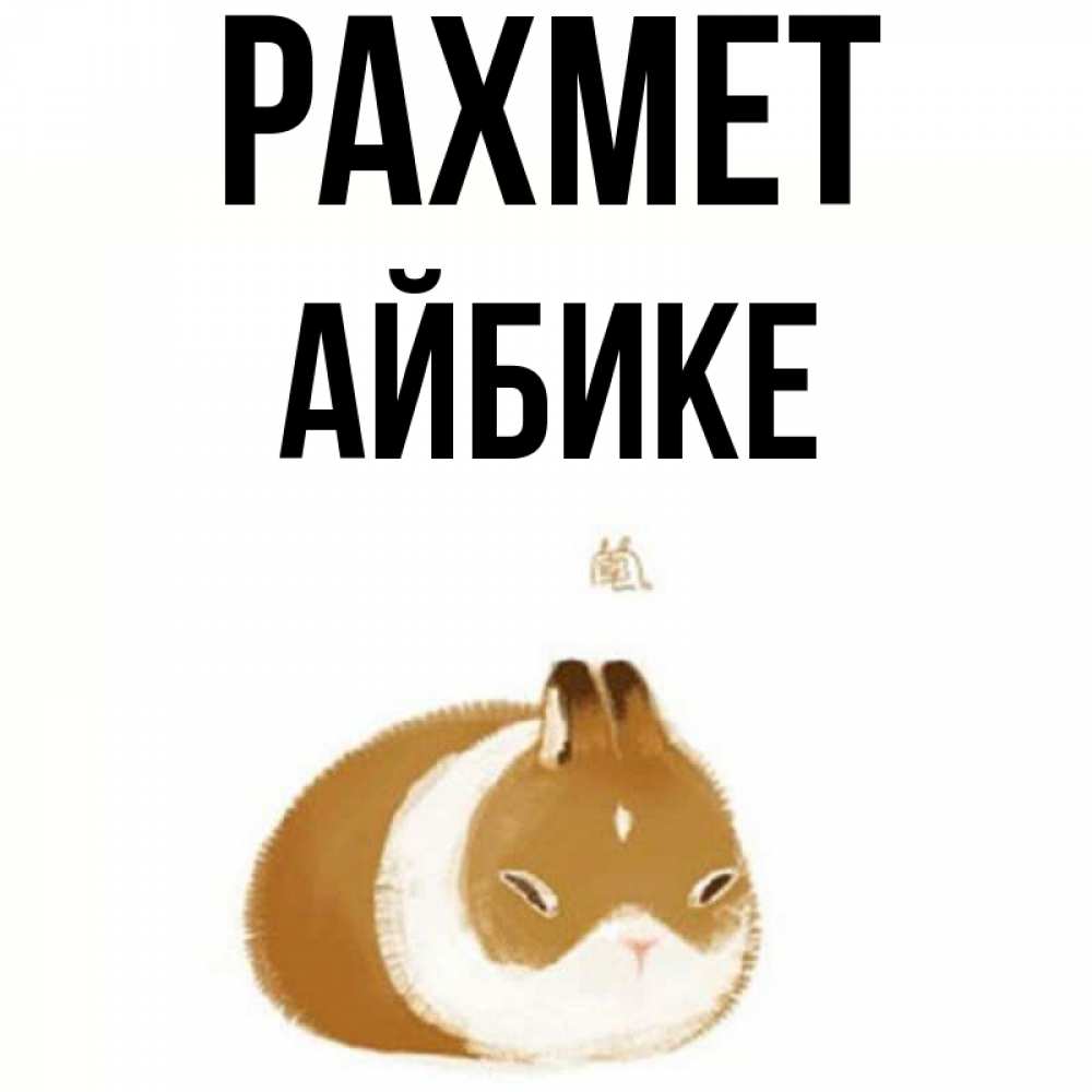 Күн сайын ашық хат с именем, АЙБИКЕ рахмет коричнево белый домашний питомец Онлайн тегін жүктеп алу тілектері бар керемет карта 