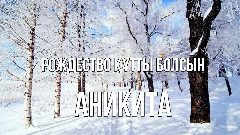 Күн сайын ашық хат с именем, Аникита Рождество құтты болсын зимний лес Онлайн тегін жүктеп алу тілектері бар керемет карта 