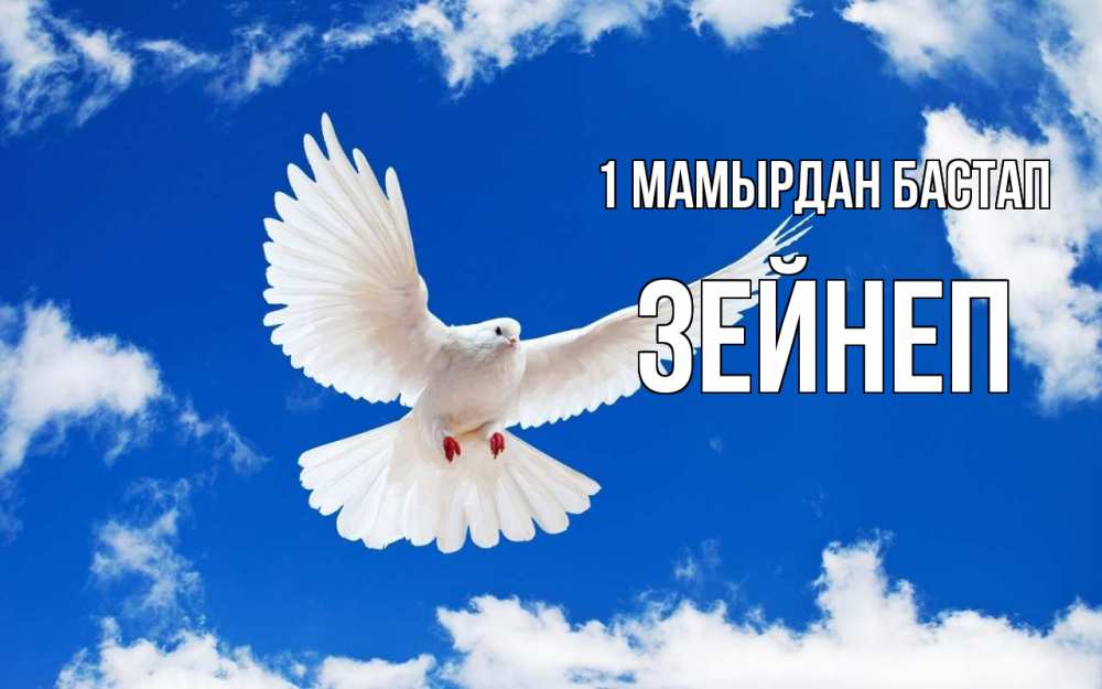 Күн сайын ашық хат с именем, ЗЕЙНЕП 1 мамырдан бастап С 1 мая 1 Онлайн тегін жүктеп алу тілектері бар керемет карта 