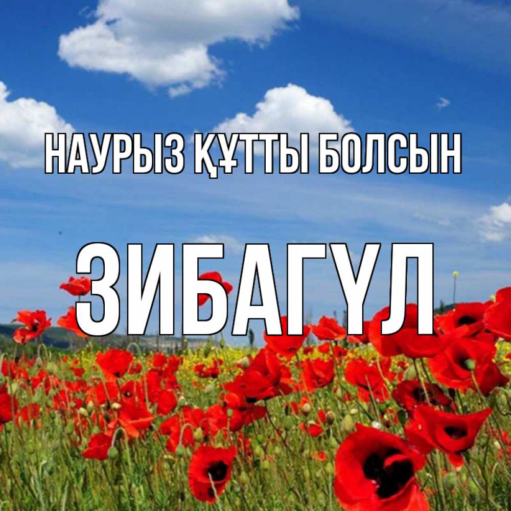 Күн сайын ашық хат с именем, ЗИБАГҮЛ Наурыз құтты болсын наурыз  день 1 Онлайн тегін жүктеп алу тілектері бар керемет карта 