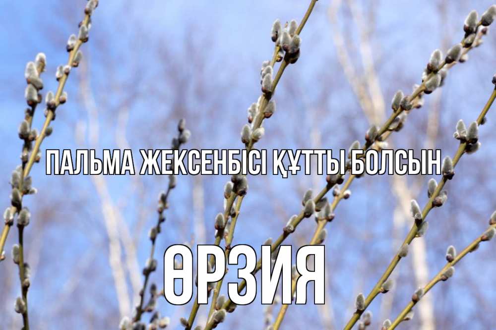 Күн сайын ашық хат с именем, ӨРЗИЯ Пальма жексенбісі құтты болсын верба Онлайн тегін жүктеп алу тілектері бар керемет карта 