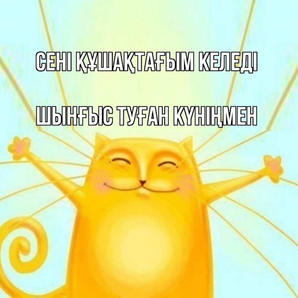 Картинка сені құшақтағым келеді, ШЫНҒЫС! ТУҒАН КҮНІҢМЕН!