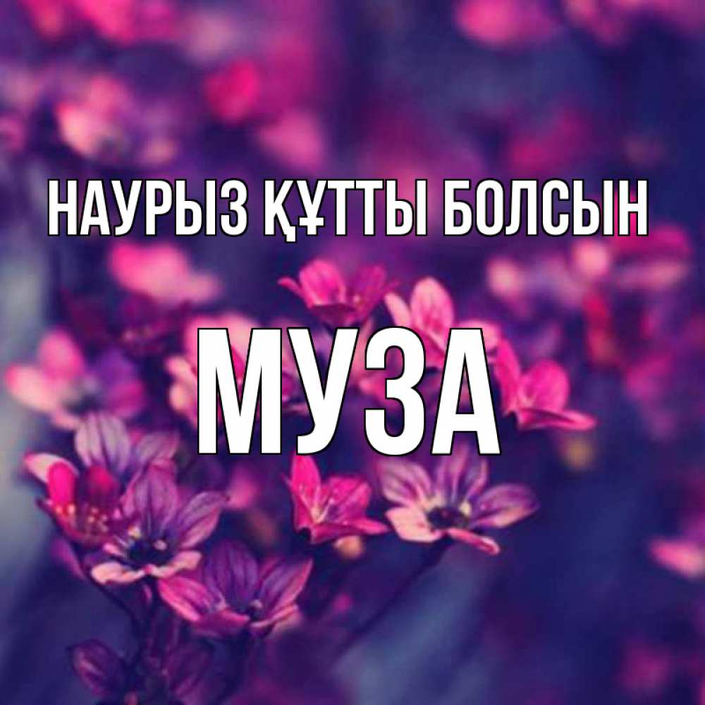 Күн сайын ашық хат с именем, Муза Наурыз құтты болсын небольшие цветы 1 Онлайн тегін жүктеп алу тілектері бар керемет карта 
