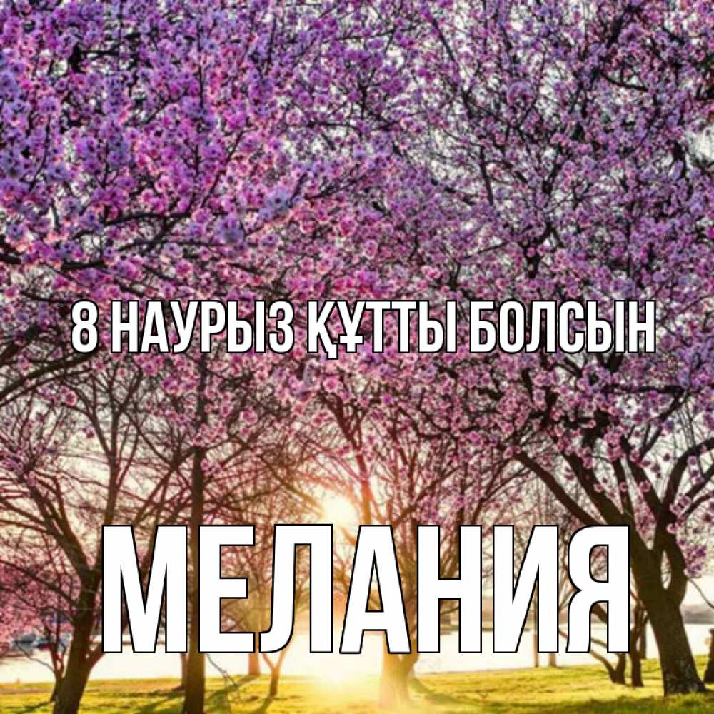 Күн сайын ашық хат с именем, Мелания 8 наурыз құтты болсын международный женский день Онлайн тегін жүктеп алу тілектері бар керемет карта 