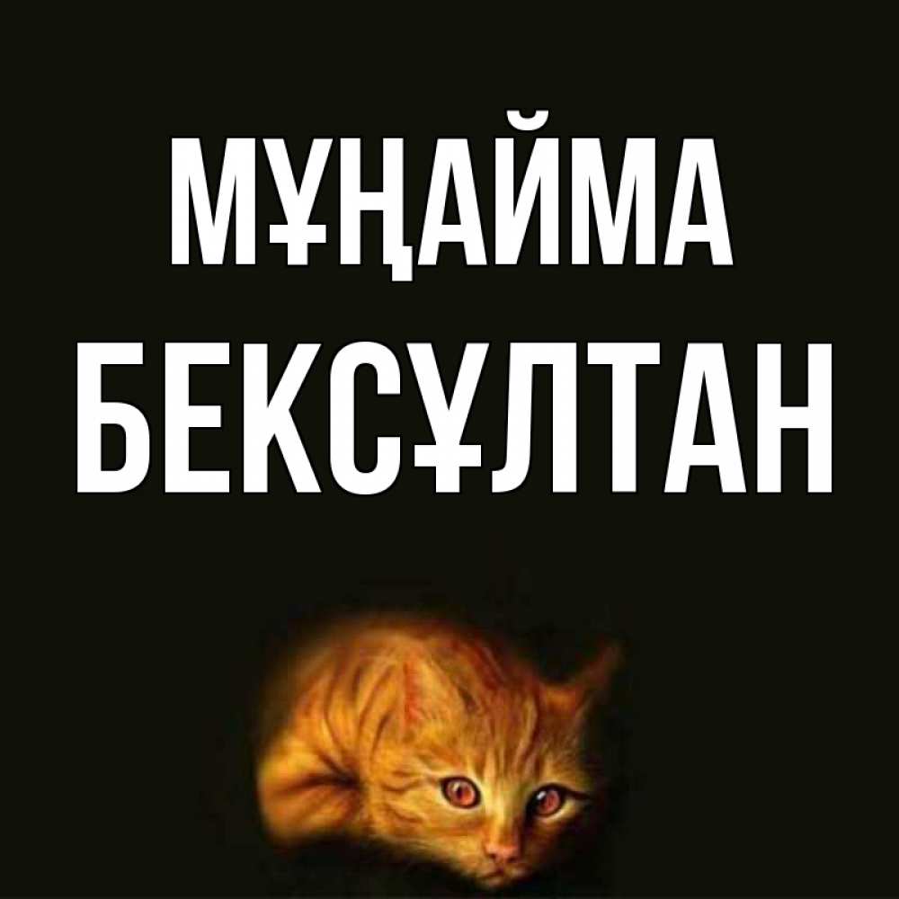 Күн сайын ашық хат с именем, Бексұлтан Мұңайма лежащий кот в темноте Онлайн тегін жүктеп алу тілектері бар керемет карта 