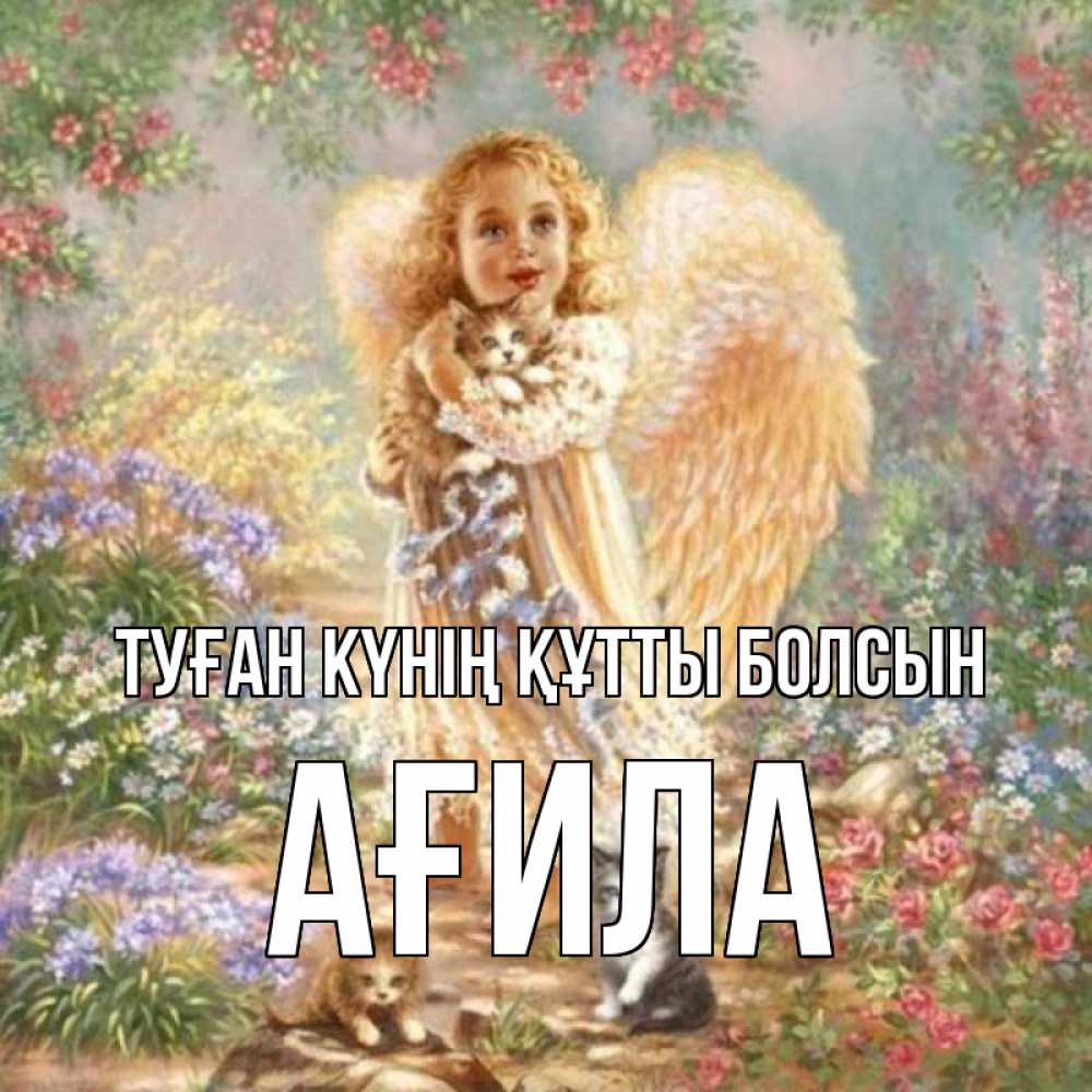 Күн сайын ашық хат с именем, АҒИЛА Туған күнің құтты болсын держит котенка Онлайн тегін жүктеп алу тілектері бар керемет карта 