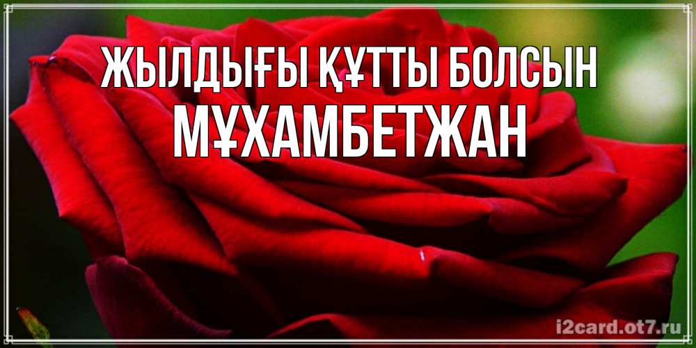 Күн сайын ашық хат с именем, МҰХАМБЕТЖАН Жылдығы құтты болсын розочка очень красивая Онлайн тегін жүктеп алу тілектері бар керемет карта 