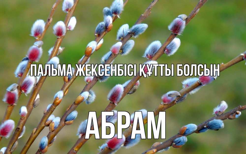Күн сайын ашық хат с именем, Абрам Пальма жексенбісі құтты болсын верба Онлайн тегін жүктеп алу тілектері бар керемет карта 