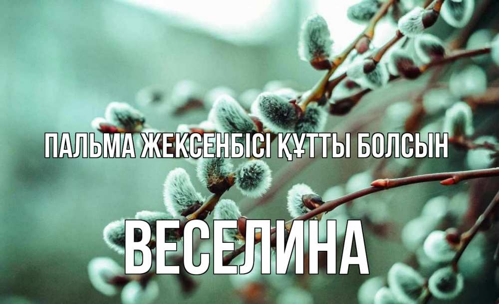 Күн сайын ашық хат с именем, Веселина Пальма жексенбісі құтты болсын верба Онлайн тегін жүктеп алу тілектері бар керемет карта 