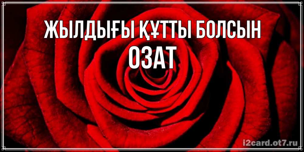 Күн сайын ашық хат с именем, ОЗАТ Жылдығы құтты болсын алая роза Онлайн тегін жүктеп алу тілектері бар керемет карта 