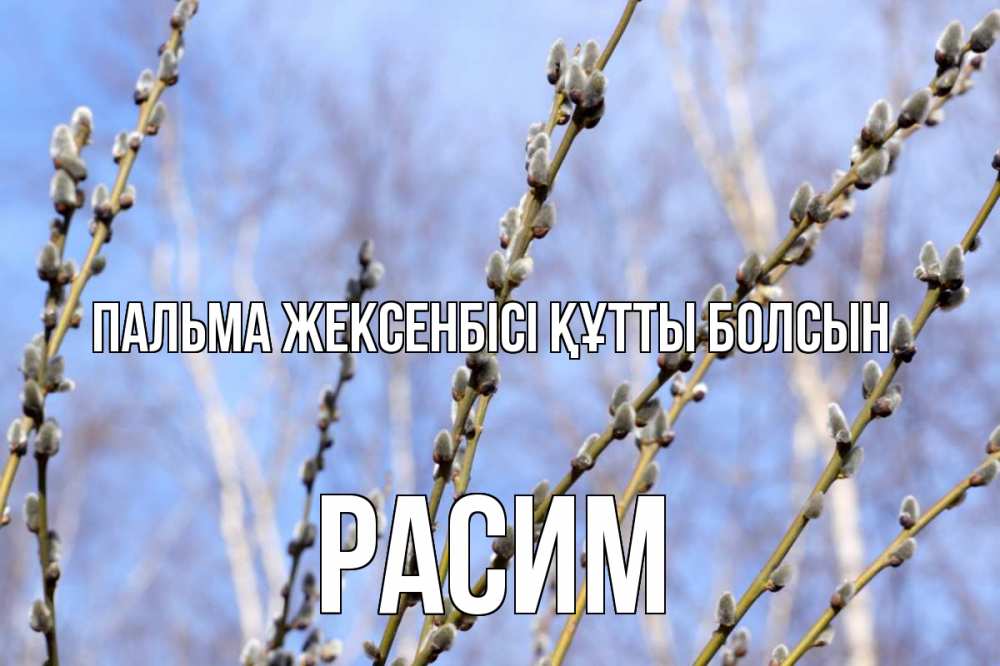 Күн сайын ашық хат с именем, Расим Пальма жексенбісі құтты болсын верба Онлайн тегін жүктеп алу тілектері бар керемет карта 