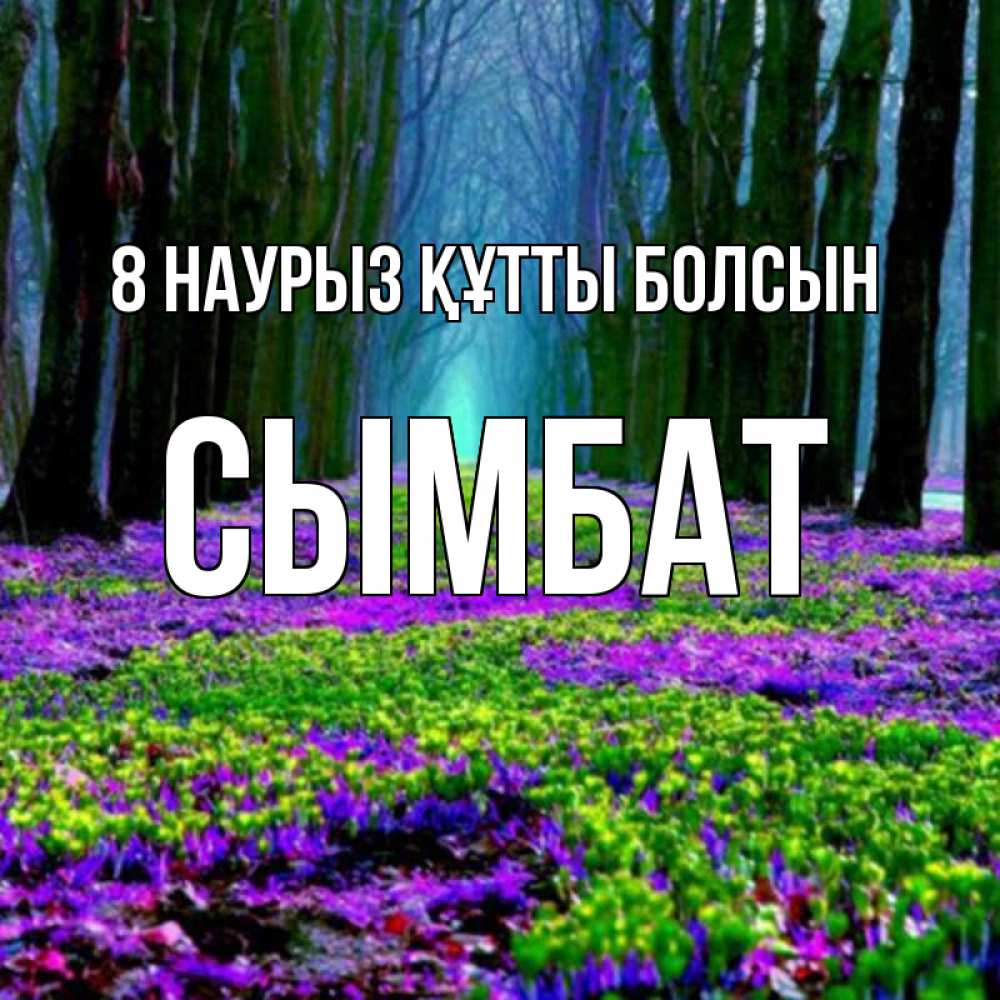 Күн сайын ашық хат с именем, СЫМБАТ 8 наурыз құтты болсын фиолетовые цветы в лесу 1 Онлайн тегін жүктеп алу тілектері бар керемет карта 