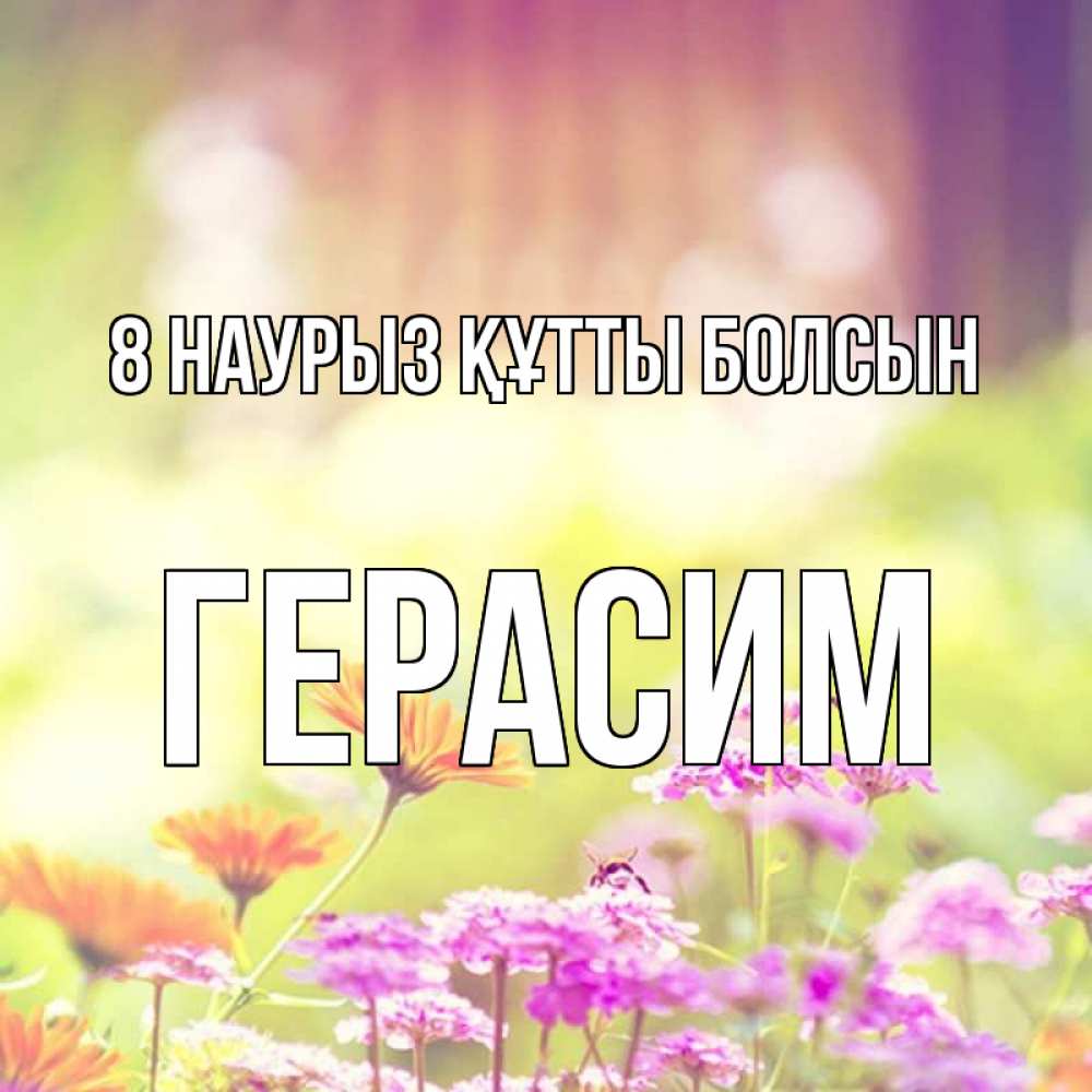 Күн сайын ашық хат с именем, Герасим 8 наурыз құтты болсын цветы весна Онлайн тегін жүктеп алу тілектері бар керемет карта 