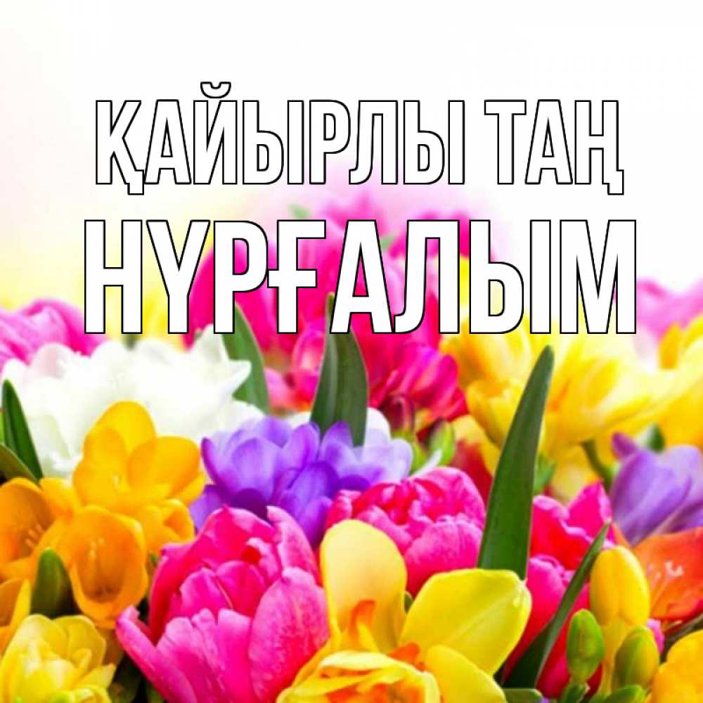 Күн сайын ашық хат с именем, НҮРҒАЛЫМ Қайырлы таң создать открытку со свое подписью Онлайн тегін жүктеп алу тілектері бар керемет карта 