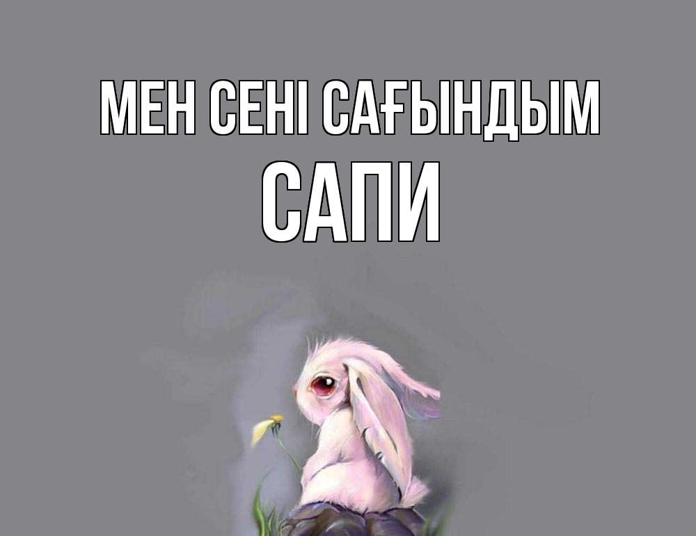 Күн сайын ашық хат с именем, САПИ Мен сені сағындым заяц Онлайн тегін жүктеп алу тілектері бар керемет карта 