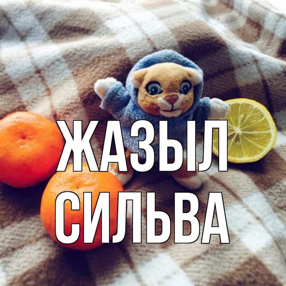Күн сайын ашық хат с именем, Сильва Жазыл вот тебе апельсинка и лимон Онлайн тегін жүктеп алу тілектері бар керемет карта 
