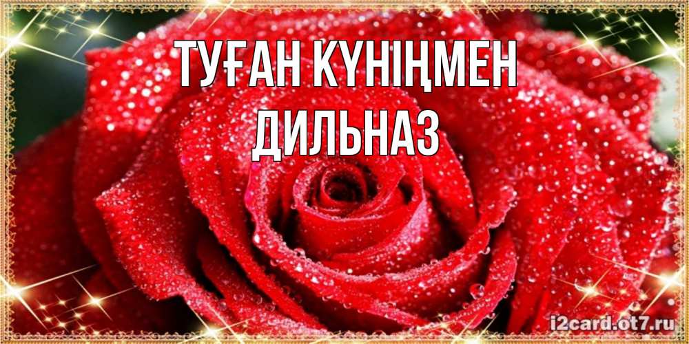 Күн сайын ашық хат с именем, ДИЛЬНАЗ Туған күніңмен роса и роза. открытка с красивой розой Онлайн тегін жүктеп алу тілектері бар керемет карта 