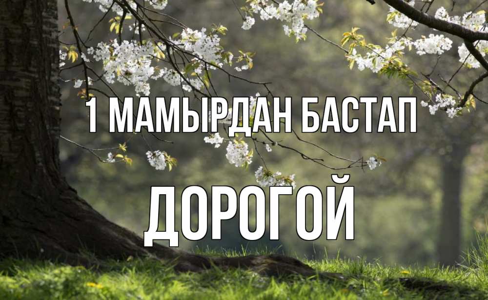 Күн сайын ашық хат с именем, Дорогой 1 мамырдан бастап С 1 мая Онлайн тегін жүктеп алу тілектері бар керемет карта 