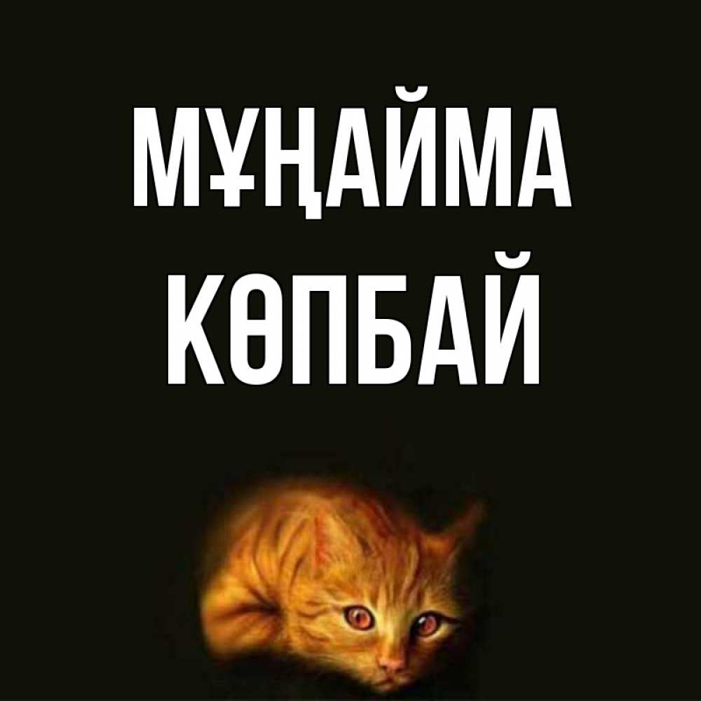 Күн сайын ашық хат с именем, Көпбай Мұңайма лежащий кот в темноте Онлайн тегін жүктеп алу тілектері бар керемет карта 