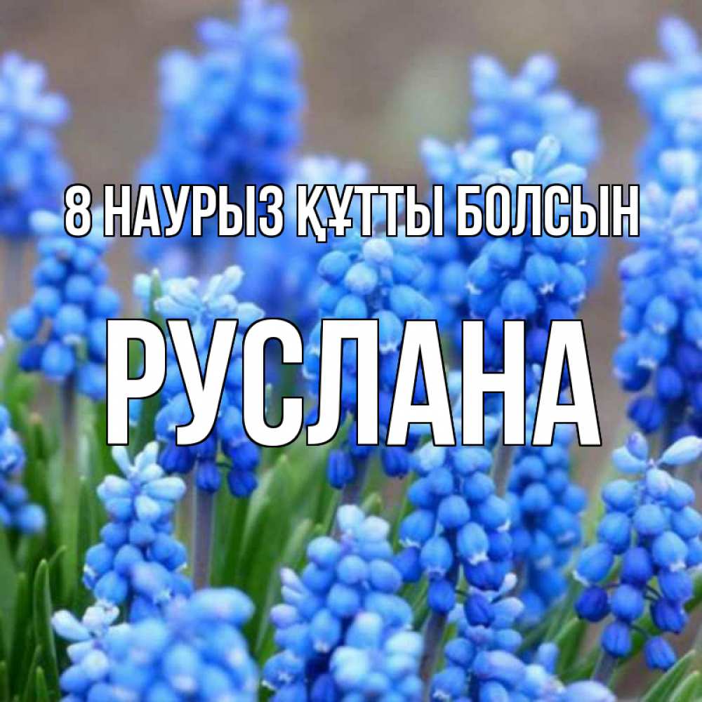 Күн сайын ашық хат с именем, РУСЛАНА 8 наурыз құтты болсын Поздравительная открытка для женщин с цветами на праздничную дату Онлайн тегін жүктеп алу тілектері бар керемет карта 