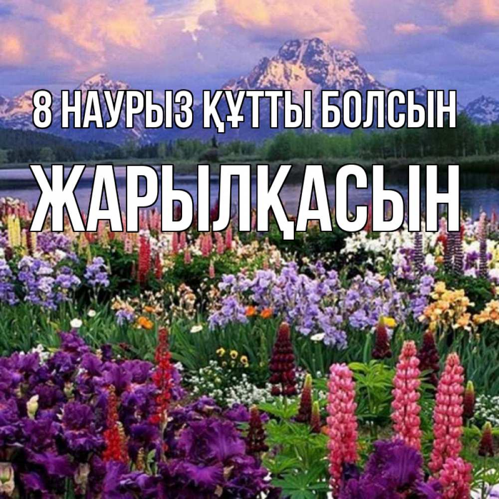 Күн сайын ашық хат с именем, Жарылқасын 8 наурыз құтты болсын международный женский день Онлайн тегін жүктеп алу тілектері бар керемет карта 