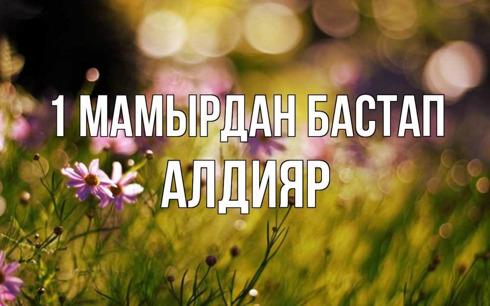Күн сайын ашық хат с именем, Алдияр 1 мамырдан бастап С 1 мая Онлайн тегін жүктеп алу тілектері бар керемет карта 