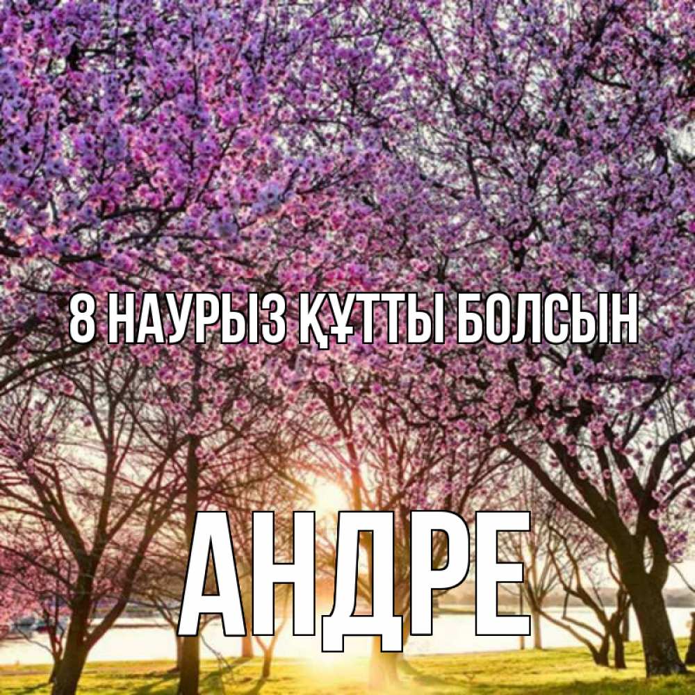 Күн сайын ашық хат с именем, Андре 8 наурыз құтты болсын международный женский день Онлайн тегін жүктеп алу тілектері бар керемет карта 