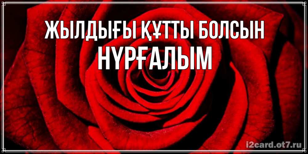 Күн сайын ашық хат с именем, НҮРҒАЛЫМ Жылдығы құтты болсын алая роза Онлайн тегін жүктеп алу тілектері бар керемет карта 