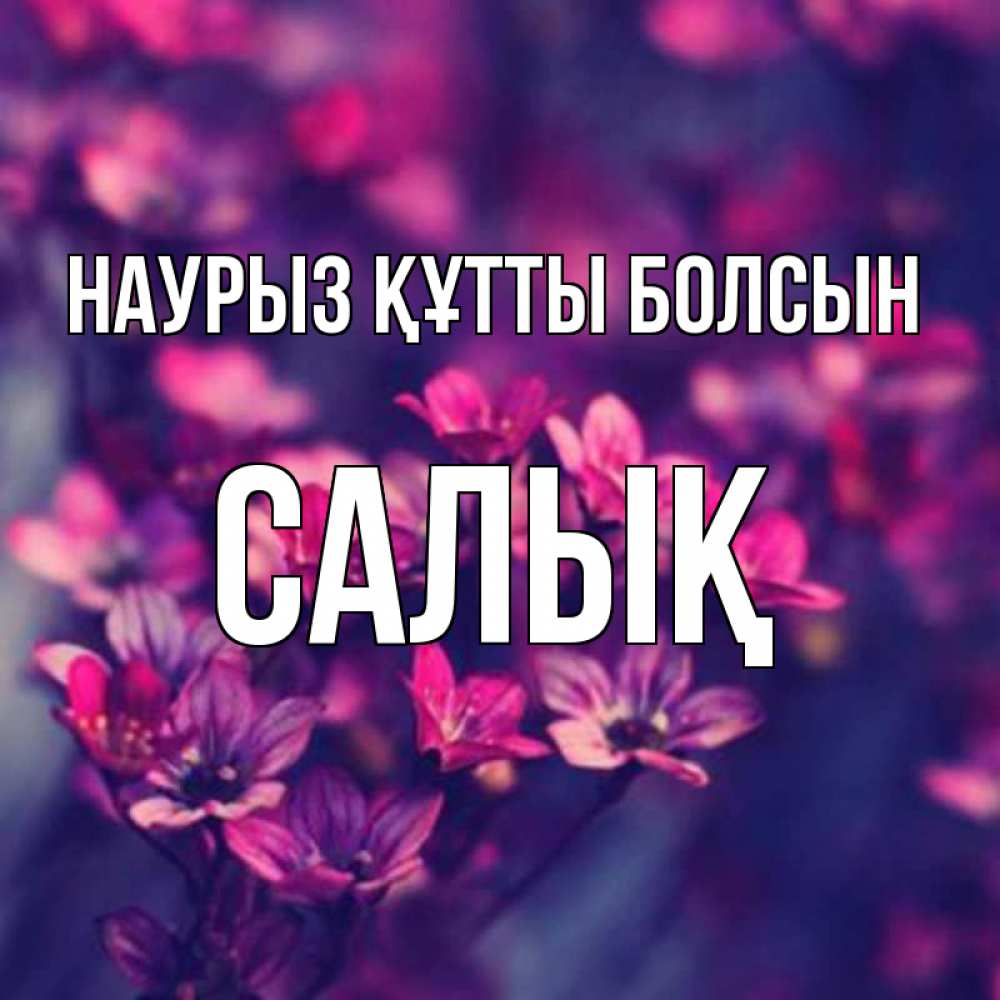 Күн сайын ашық хат с именем, САЛЫҚ Наурыз құтты болсын небольшие цветы 1 Онлайн тегін жүктеп алу тілектері бар керемет карта 