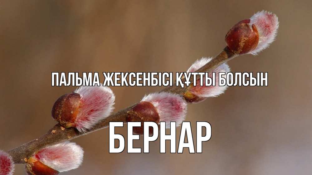 Күн сайын ашық хат с именем, Бернар Пальма жексенбісі құтты болсын верба Онлайн тегін жүктеп алу тілектері бар керемет карта 