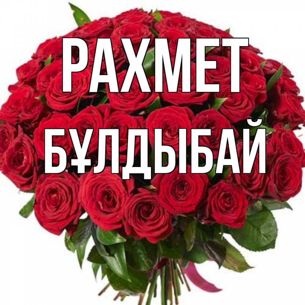 Күн сайын ашық хат с именем, Бұлдыбай рахмет букет красных роз Онлайн тегін жүктеп алу тілектері бар керемет карта 