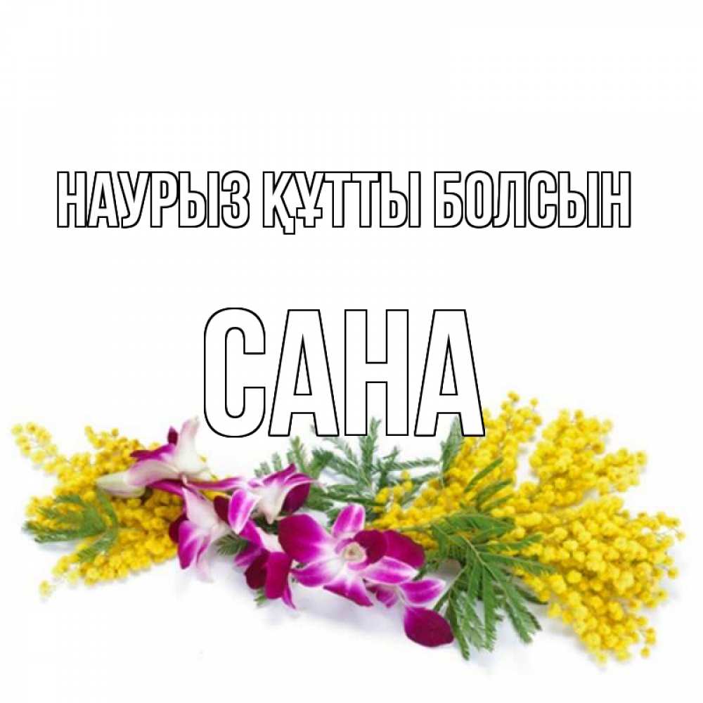 Күн сайын ашық хат с именем, САНА Наурыз құтты болсын открытка  наурыз с цветами  1 Онлайн тегін жүктеп алу тілектері бар керемет карта 