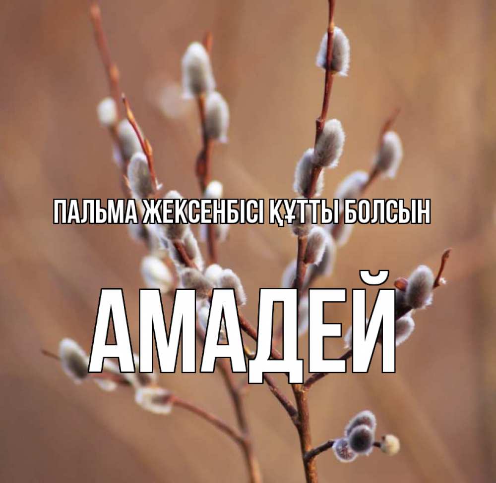 Күн сайын ашық хат с именем, Амадей Пальма жексенбісі құтты болсын верба Онлайн тегін жүктеп алу тілектері бар керемет карта 