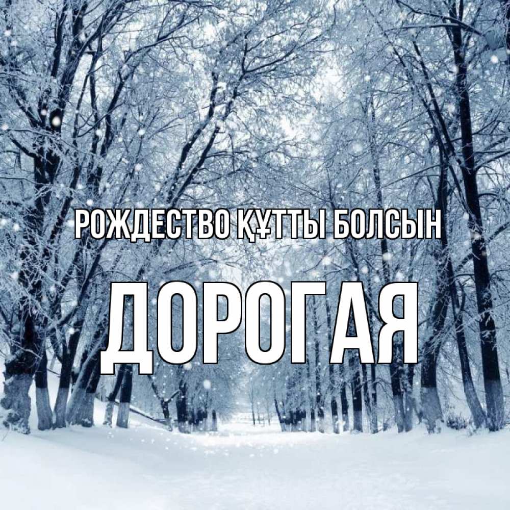 Күн сайын ашық хат с именем, Дорогая Рождество құтты болсын снег, лес, парк Онлайн тегін жүктеп алу тілектері бар керемет карта 