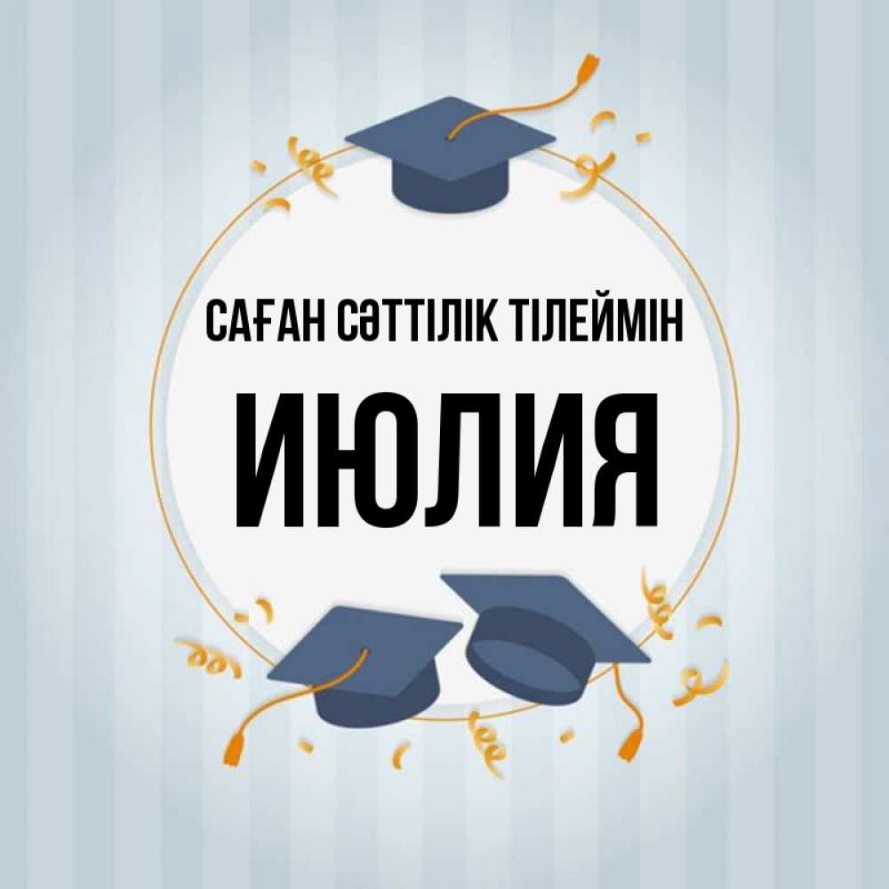 Күн сайын ашық хат с именем, Июлия Саған сәттілік тілеймін для студентов Онлайн тегін жүктеп алу тілектері бар керемет карта 