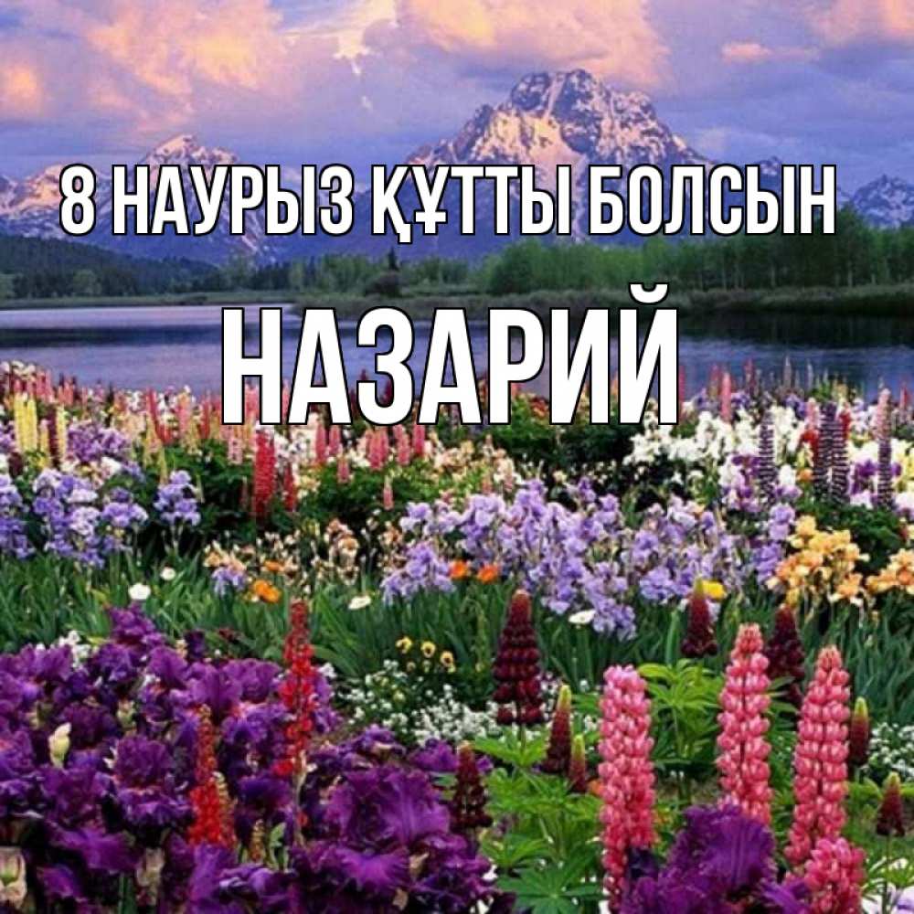 Күн сайын ашық хат с именем, Назарий 8 наурыз құтты болсын международный женский день Онлайн тегін жүктеп алу тілектері бар керемет карта 