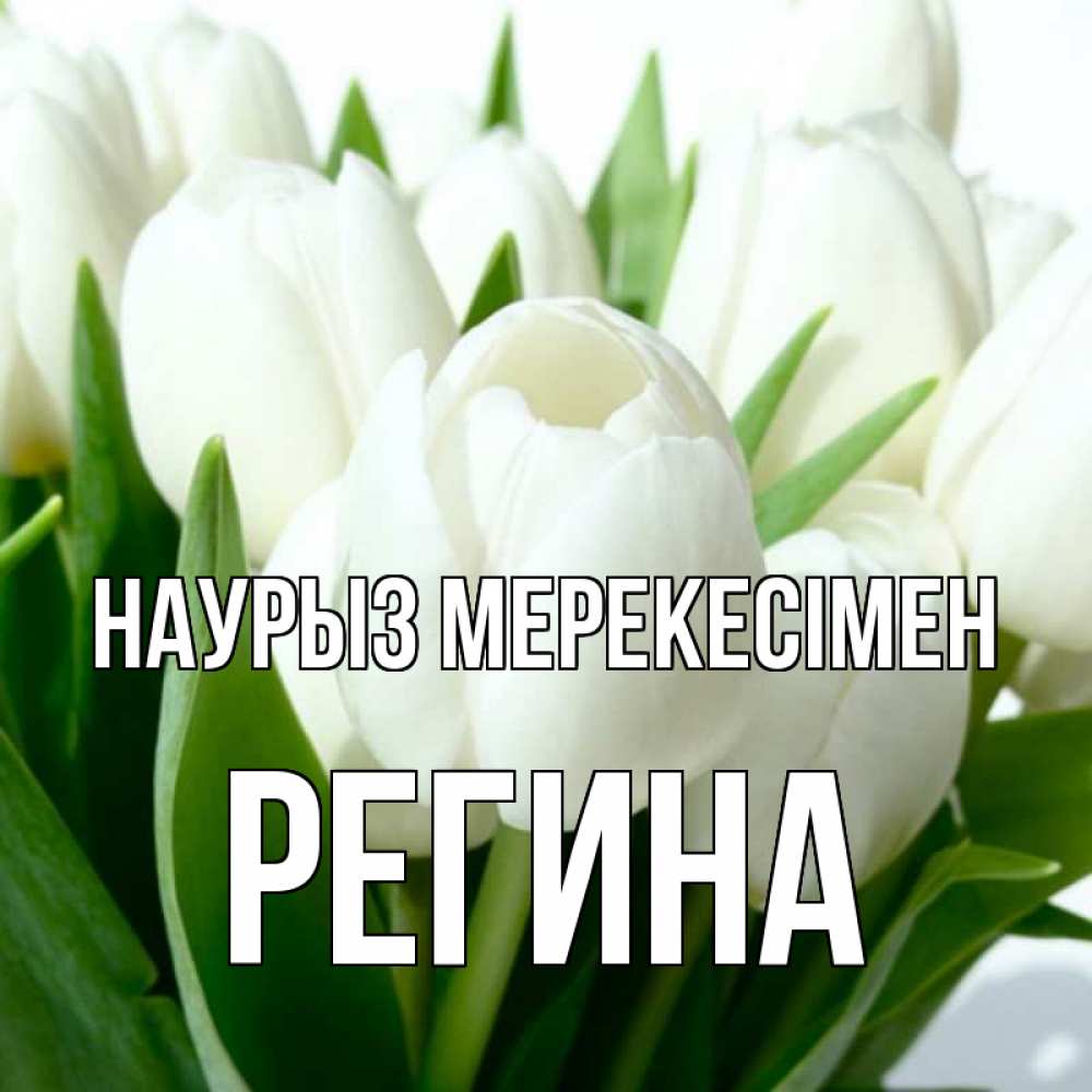 Күн сайын ашық хат с именем, Регина Наурыз мерекесімен цветы Онлайн тегін жүктеп алу тілектері бар керемет карта 