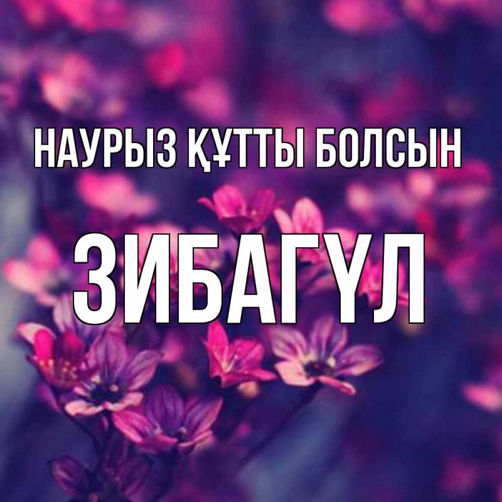 Күн сайын ашық хат с именем, ЗИБАГҮЛ Наурыз құтты болсын небольшие цветы 1 Онлайн тегін жүктеп алу тілектері бар керемет карта 