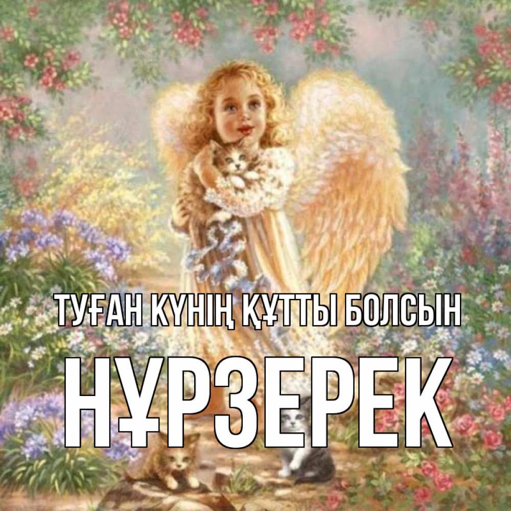 Күн сайын ашық хат с именем, НҰРЗЕРЕК Туған күнің құтты болсын держит котенка Онлайн тегін жүктеп алу тілектері бар керемет карта 