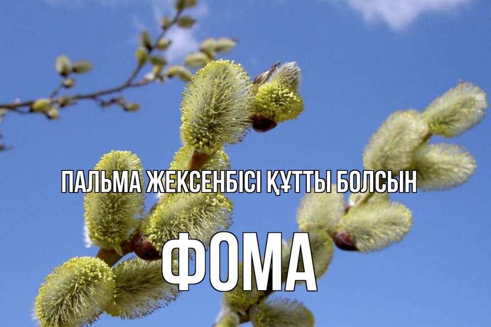 Күн сайын ашық хат с именем, Фома Пальма жексенбісі құтты болсын верба Онлайн тегін жүктеп алу тілектері бар керемет карта 