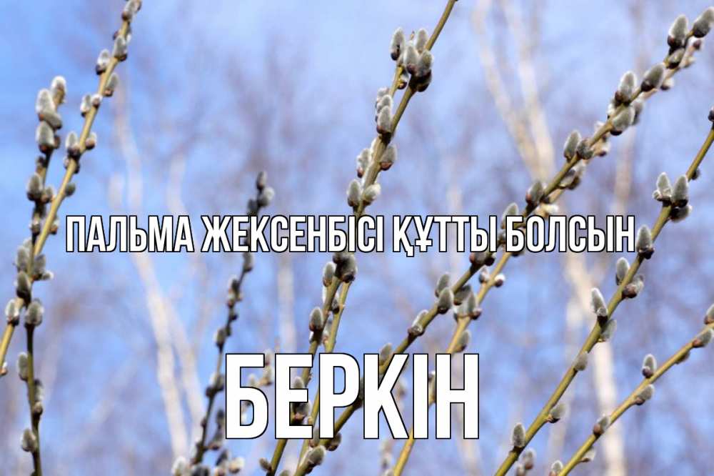 Күн сайын ашық хат с именем, Беркін Пальма жексенбісі құтты болсын верба Онлайн тегін жүктеп алу тілектері бар керемет карта 