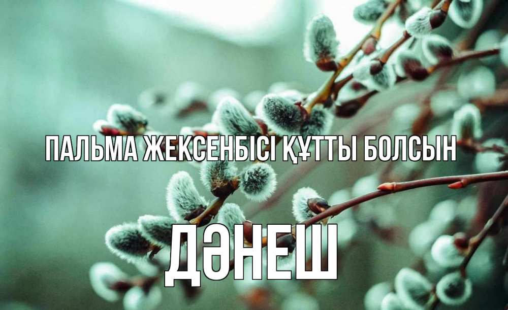 Күн сайын ашық хат с именем, ДӘНЕШ Пальма жексенбісі құтты болсын верба Онлайн тегін жүктеп алу тілектері бар керемет карта 