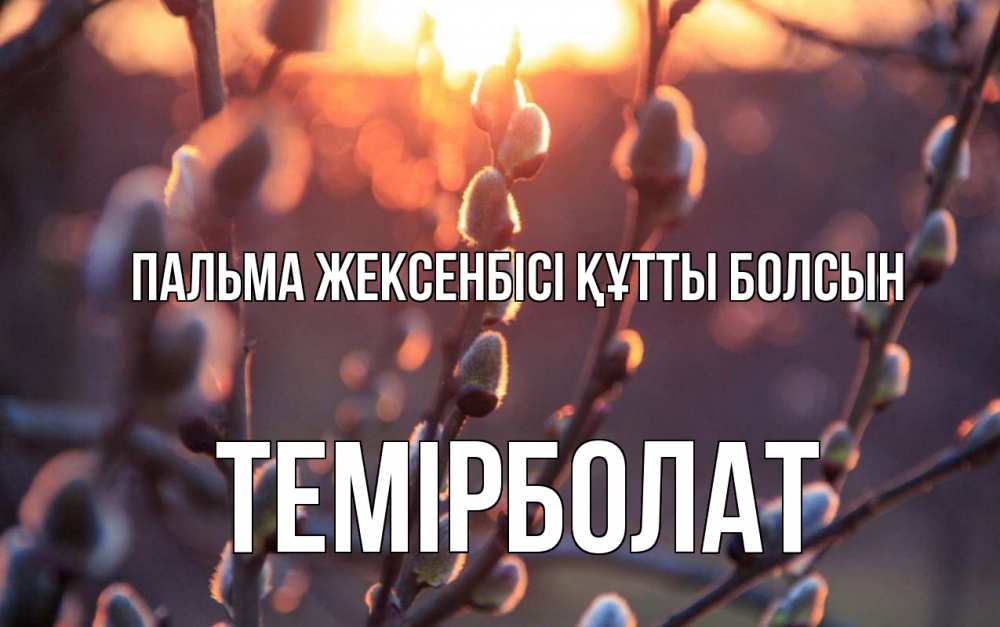 Күн сайын ашық хат с именем, ТЕМІРБОЛАТ Пальма жексенбісі құтты болсын верба Онлайн тегін жүктеп алу тілектері бар керемет карта 