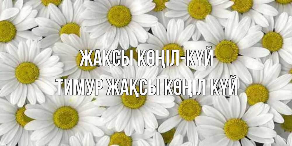 Күн сайын ашық хат с именем, Тимур Жақсы көңіл күй поляна ромашек Онлайн тегін жүктеп алу тілектері бар керемет карта 